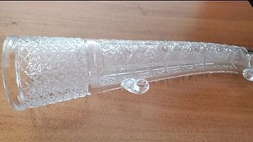 Хрустальный рог для напитков/декора - Материал: прозрачный хрусталь с