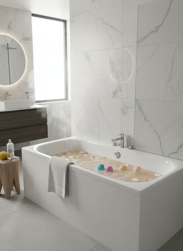 аквариум круглый: Белая акриловая ванна прямоугольной формы, предназначенная для — 1