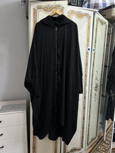 стильные пончо: Пончо, Макси, Осень-весна, С капюшоном — 1