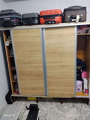 Балдар эмереги: Шкаф-купе с раздвижными дверями - Материал: ЛДСП с текстурой светлого — 1