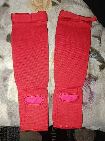 мужские зимние обувь: Накладки/защита голени и подъёма стопы Venum (пара), цвет красный. - — 3