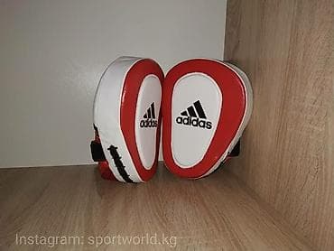 Перчатки: Боксерская лапа - ADIDAS Материал изготовления: натуральная 100% кожа — 8