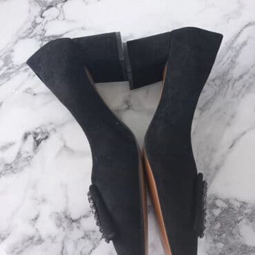 женские брендовые туфли недорого: Туфли жён. 39р. Черный цвет,замш.Одевали только раз на кыз — 4