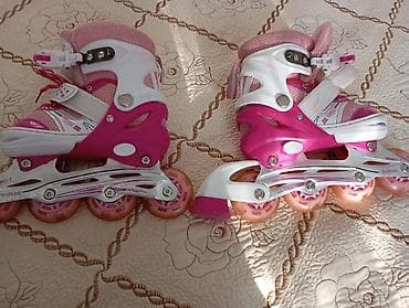 Продаю ролики розового цвета для девочек, в хорошем состоянии. Размер