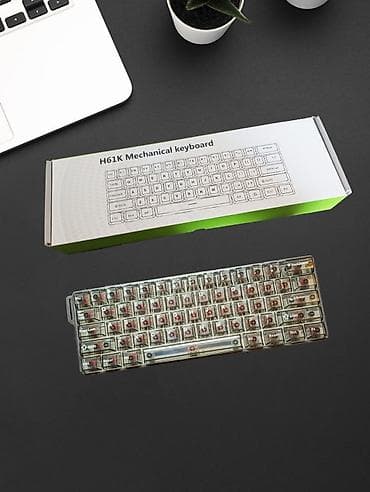 ⌨️ КЛАВИАТУРА H61K (механика, 60%) Красные свитчи → тихие и плавные