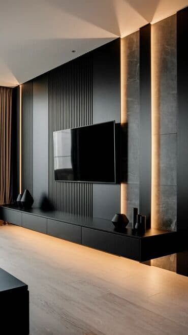 настройка телевизор: Тумба и подставка для телевизора, Подвесная, Другой материал — 7