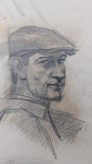 Майрамдык товарлар: Портретный рисунок карандашом - Авторский графический рисунок в — 1