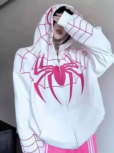 гусинный пух: Зипка,Толстовка с молнией и капюшоном в стиле супергероя - Цвет — 1