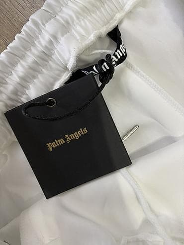 Атайын кийим: Белые спортивные брюки Palm Angels - Модель: трек-п штаны с боковыми — 2