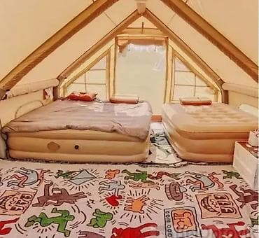 пыль: Надувная туристическая палатка ?210 см Просторная палатка с надувным — 7