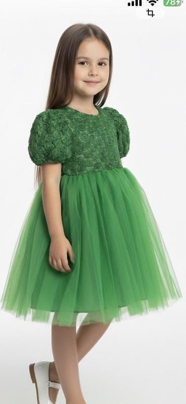 домашние одежды: Детское платье, цвет - Зеленый — 1