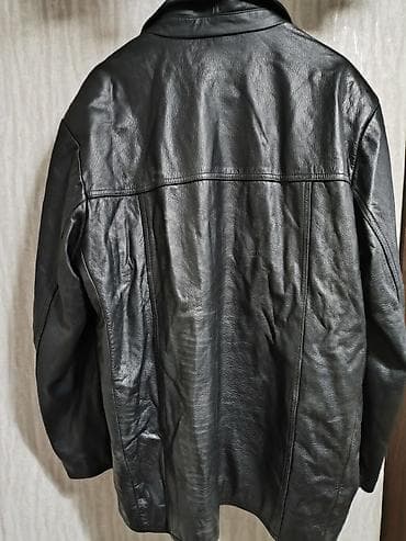 Прокат одежды: Мужское кожаное пальто/куртка длиной до середины бедра. - Материал — 2