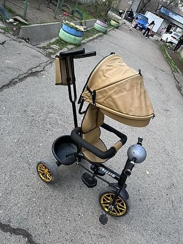 палатка зонтик: Детский транспорт: 1) Трёхколёсный велосипед с родительской ручкой и — 1