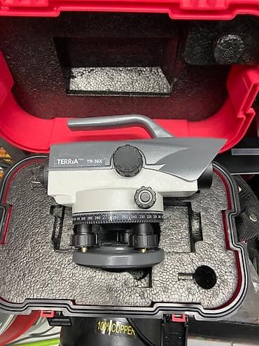 Оптический нивелир Terra PRO TR-36X, выполненный в сером и белом — 3