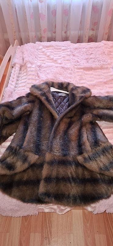 воротничок бижутерия: Шуба, Норка, Короткая модель, С капюшоном, M — 1