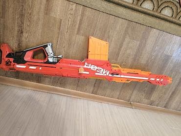 Игрушечный бластер Nerf Mega (серия Mega, ярко‑красный/оранжевый) -