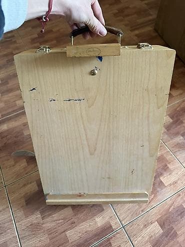 Сүрөттөр жана портреттер: Портативный деревянный мольберт‑планшет (этюдник). - Корпус из — 1