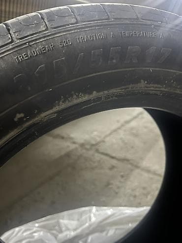 w210 55: Летняя автомобильная шина 215/55 R17. Комплект, 1 сезон откатали — 2