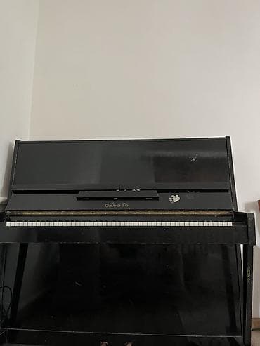 лат: Пианино «Октава» (upright), черный глянцевый корпус. - Тип — 2