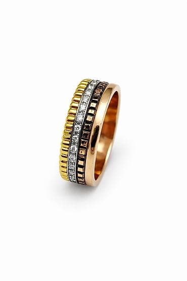 Кольцо из красного золота 750 пробы с бриллиантом ID: 6604 • SKU