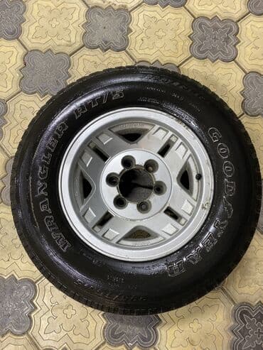 шины для экскаватора: Дөңгөлөктөр монтажда 225 / 75 / R 15, All-season, Колдонулган, 1 даана, Жол тандабастар (АТ/МТ), Куйма, тешиктери - 6 — 2