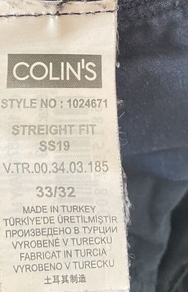 шуба дома: Продам Джинсы- Брюки мужские Colin’s (размер W 33 L 32). Б/у — 13