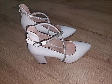 samsung 52: Туфли-лодочки на устойчивом каблуке с блестящими перекрёстными — 1