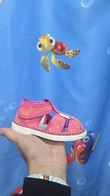 сердечко: Детские текстильные сандалии для девочки - Цвет: розовый с мелким — 1