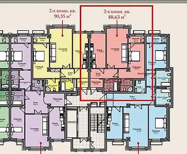 pro group: 2 комнаты, 88 м² — 4