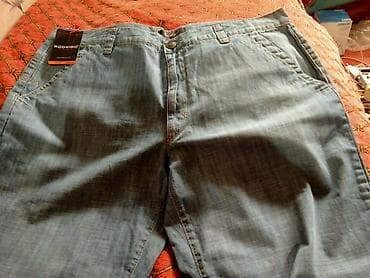 одежда для кормящих: Мужские хлопковые джинсы (2 пары) большие размеры - Модели: голубые — 2