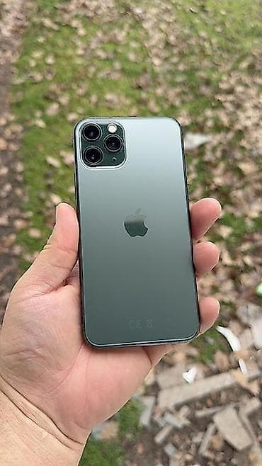 rog phone 5: IPhone 11 Pro, Б/у, 256 ГБ, Matte Midnight Green, Кабель, 81 % — 2