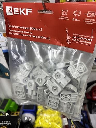 зажим рейки: Площадка под стяжку для прямого монтажа EKF, серая — набор 100 шт. - — 1