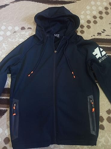 Мужская толстовка, M, Emporio Armani 7, Новый, цвет - Синий, Самовывоз
