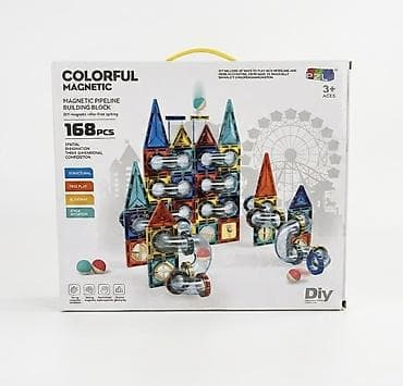механические конструкторы: Магнитный конструктор с трубопроводом Colorful Magnetic — набор для — 2