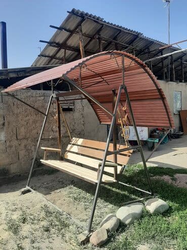 садовый дом: Садовые качели Металл, Со спинкой, С крышей — 2