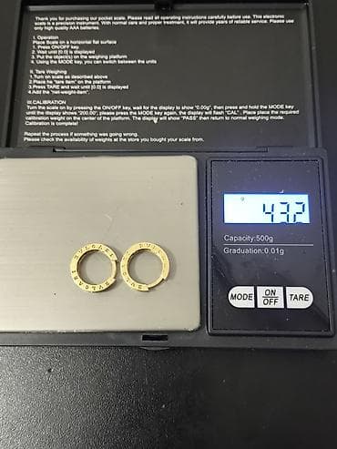 булгари кольца: Золотые серьги-кольца BVLGARI 585 пр - Дизайн: классические круглые — 2