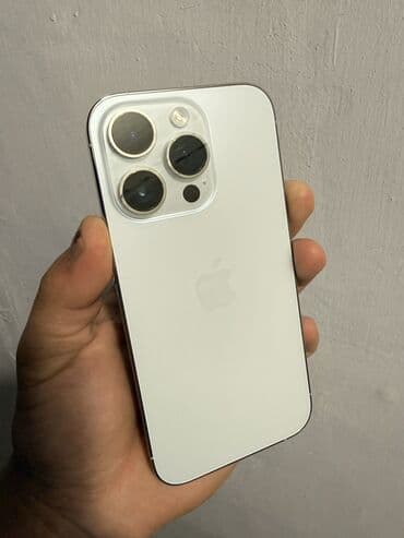 телефон айфон 16 про: IPhone 14 Pro, Б/у, 256 ГБ, Белый, Зарядное устройство, Защитное стекло, Чехол, 92 % — 1