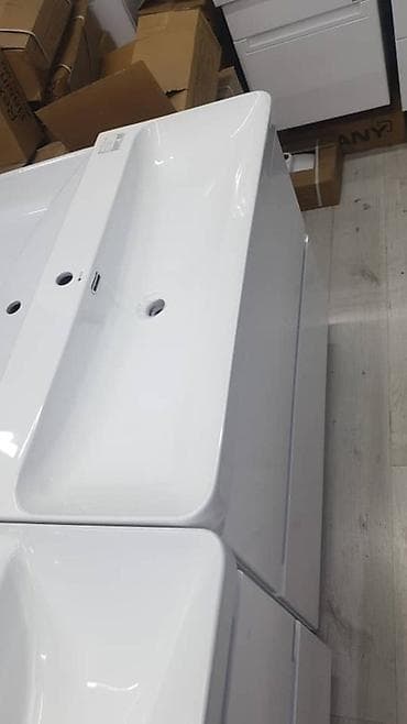 раковина с тумбой для ванной: Тумба для ванны, С раковиной, цвет - Белый — 1