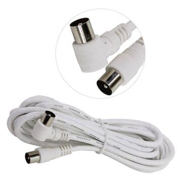 адаптер для телевизорра: Антенный кабель, угловой, длина 2.5 метров, белый. Кабель, переходник — 1