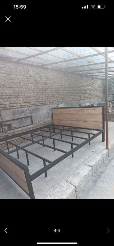 металла: Стол для кафе, Прямоугольный, цвет - Коричневый — 28