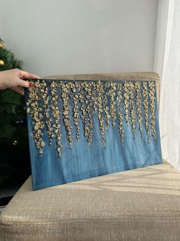 саат бишкек: Интерьерная картина «Поток изобилия» - Техника: объемная живопись с — 1