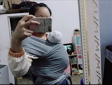 кенгу: Слинг без намотки— трикотажная переноска для новорождённых — 6