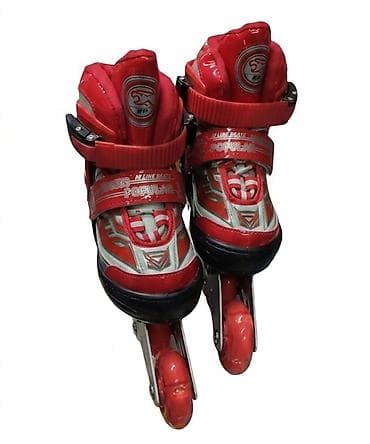 nike react: Роликовые коньки L-pard (In-line Skate) — красно‑серые, 4‑колёсные — 3