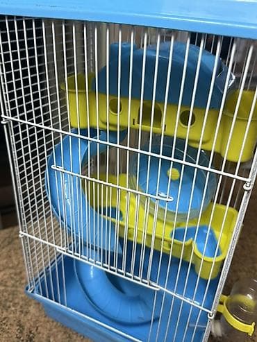 Аламанчыктар (хомяки): Клетка для хомяка с игровым комплексом - Вертикальная двухуровневая — 2