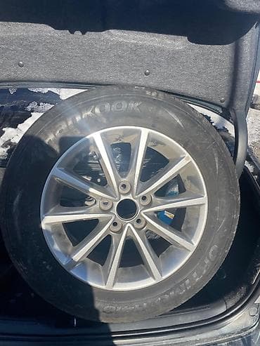 Колпаки: Колеса в сборе 205 / R 16, Лето, Б/у, Запаска, Легковые, Литые, отверстий - 5 — 1