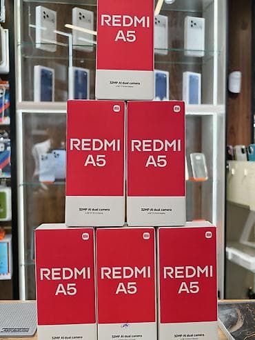 anex ozy: Redmi, Redmi A5, Новый, 64 ГБ, цвет - Черный, 1 SIM, 2 SIM, eSIM — 1