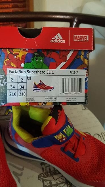 адидас детский: Кроссовки Adidas Marvel 34р оригинал 100% Яркие, стильные, удобные — 4