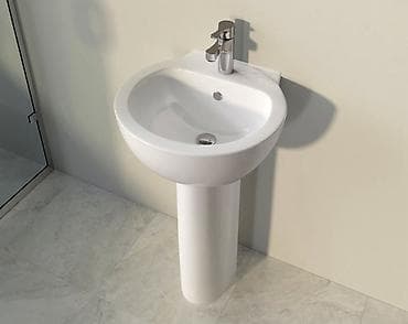 Дом и сад: Раковина для ванной, Особенности: Глянцевое, Круглая форма, Материал: Керамика — 1