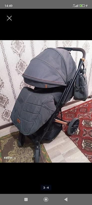 ручной коляска: Texnum 525 про коляска Оңой бүктөлөт Комплект:Жайкы тору,кышкы чехолу — 4
