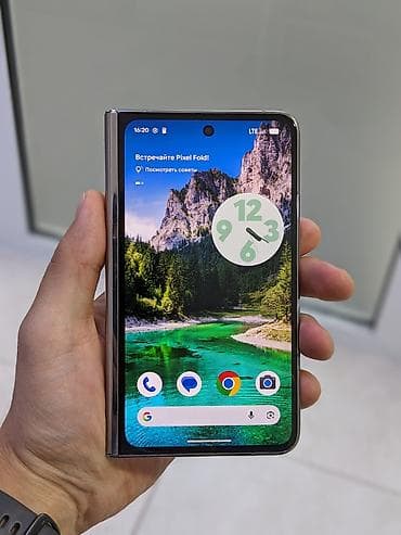 pixel 7: Google Pixel Fold, Б/у, 256 ГБ, цвет - Белый, 1 SIM, eSIM — 2